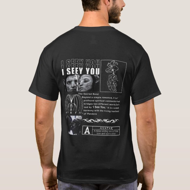I See You" Soul Connection Art - Minimalist Black  T-Shirt (Rückseite)