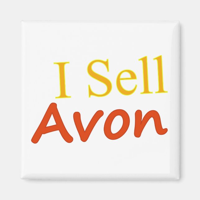 I-Sell-Avon-White-Hintergrund Magnet (Vorne)