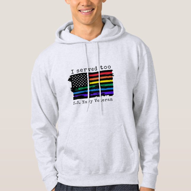 "I served too" Hoodie U.S. Navy Veteran (Vorderseite)