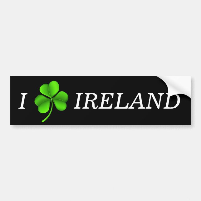 I Shamrock Ireland wt bscn Autoaufkleber (Vorne)