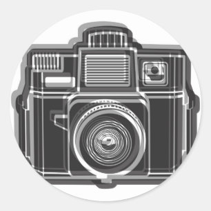I Shoot FIlm Logo Black Runder Aufkleber