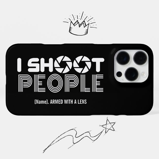 I shoot people funny photographer lover quote iPhone hülle (Von Creator hochgeladen)