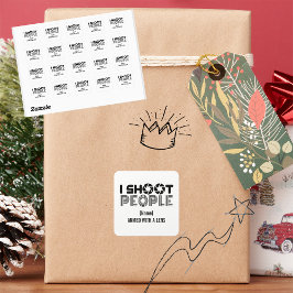 I shoot people funny photographer lover quote quadratischer aufkleber