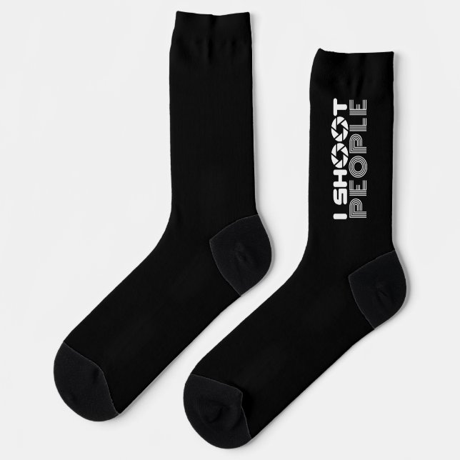 I shoot people funny photographer lover quote socken (Linkes Detail)