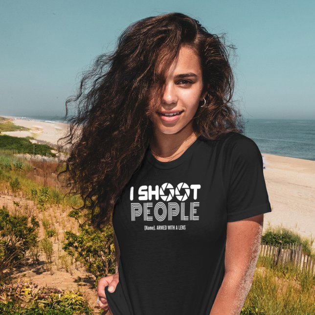 I shoot people funny photographer lover quote T-Shirt (Von Creator hochgeladen)