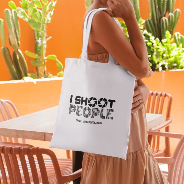 I shoot people funny photographer lover quote tragetasche (Von Creator hochgeladen)