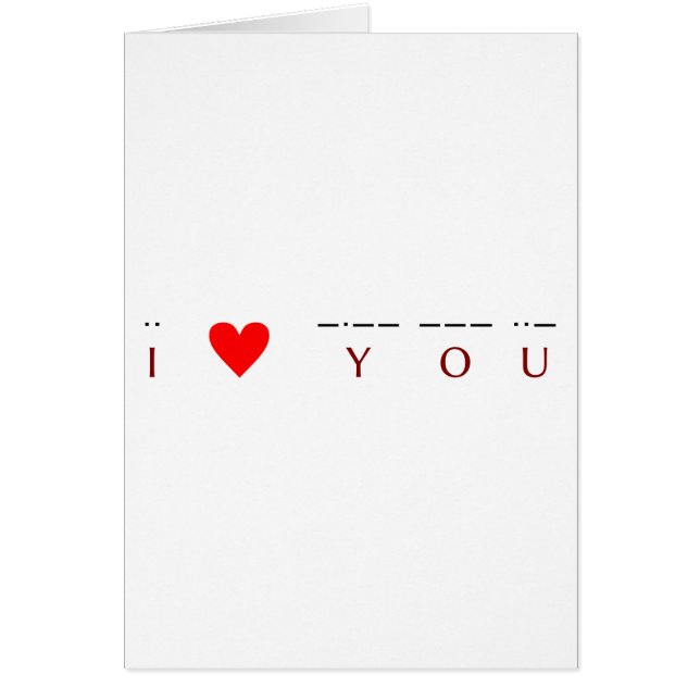 ♥ I Sie ·· ♥ -·-- --- ··- (Vorne)