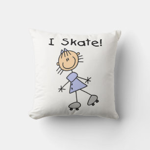 I Skate Girl Roller Skater Kissen