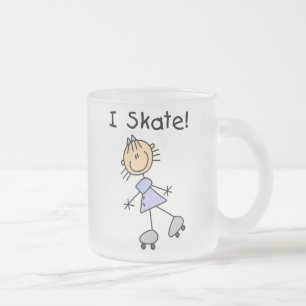 I Skate - Girl Roller Skater Mattglastasse