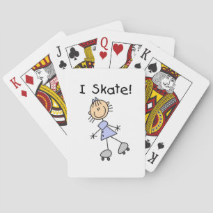 I Skate Girl Roller Skater Spielkarten