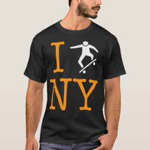 I Skate New York Skateboarding NYC oder Die T-Shirt