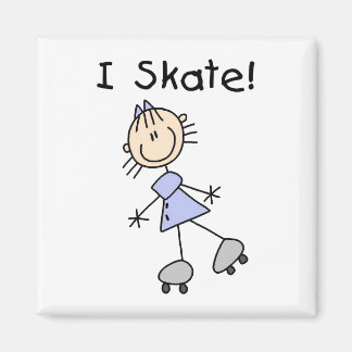 I Skate Strichmännchen Magnet