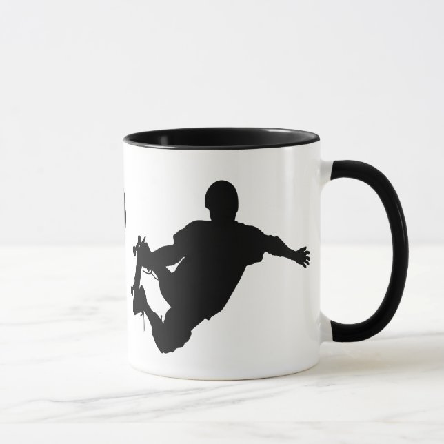 I Skateboarding Liebe Tasse (Rechts)