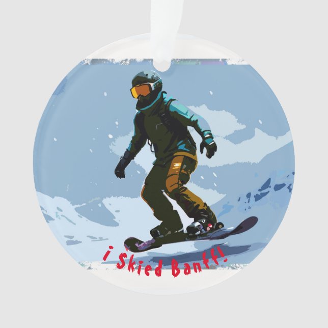 I Skied Banff - Snowboarder Ornament (Vorderseite)