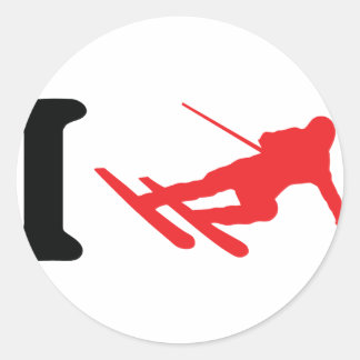 i Skikikarone Runder Aufkleber
