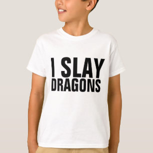 I SLAY DRAGONS Männerjungs-T - Shirt