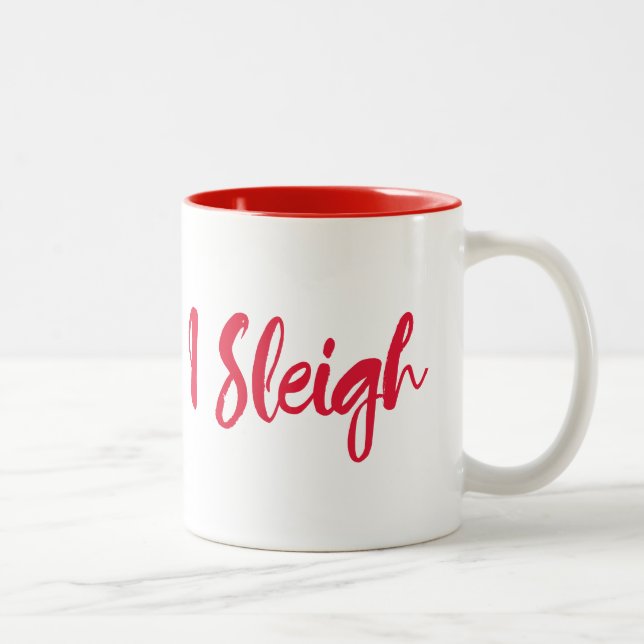 I Sleigh-lustige Winter-Tasse Zweifarbige Tasse (Rechts)