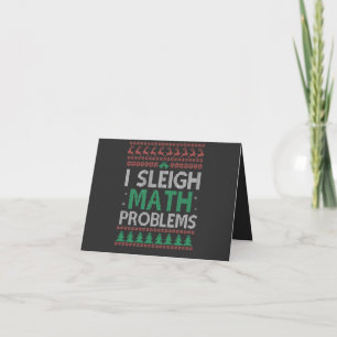 I Sleigh Mathe Problems Funny Ugly Xmas Sweater Einladung