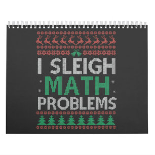 I Sleigh Mathe Problems Funny Ugly Xmas Sweater Kalender