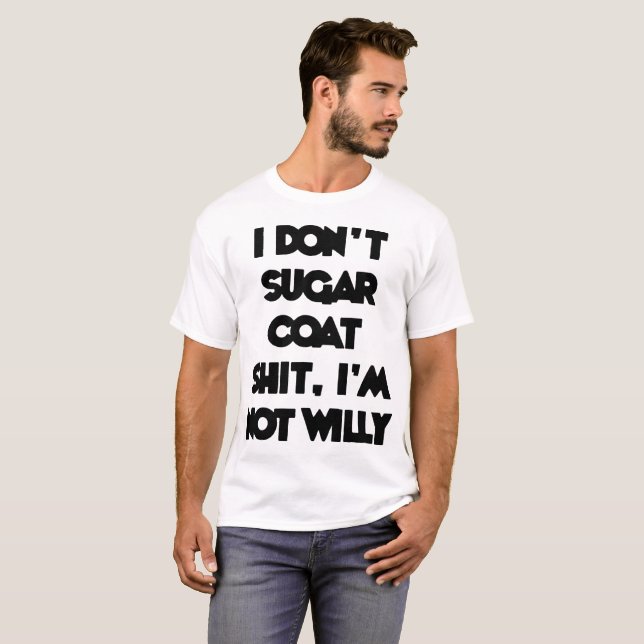 I Slogan-Spitzenmänner DES DON_T ZUCKERmantels T-Shirt (Vorne ganz)