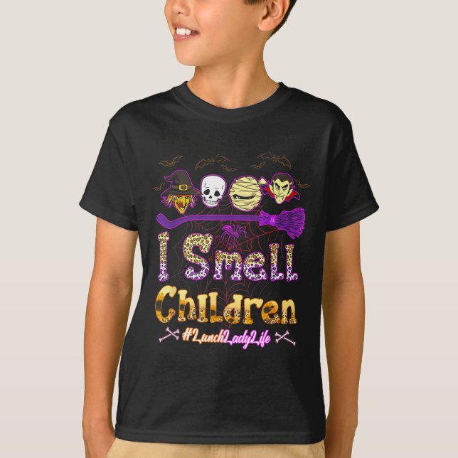 I Smell Children Lunch Lady Life Halloween Lunch L T-Shirt (Vorderseite)