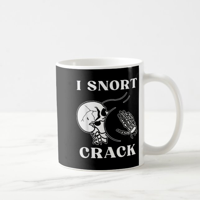 I Snort Crack Skeleton Skull Butt Funny Soky Hallo Kaffeetasse (Rechts)