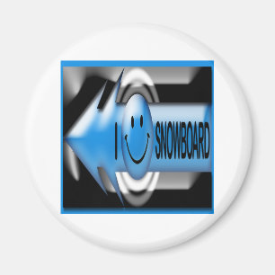 I Snowboard Magnet