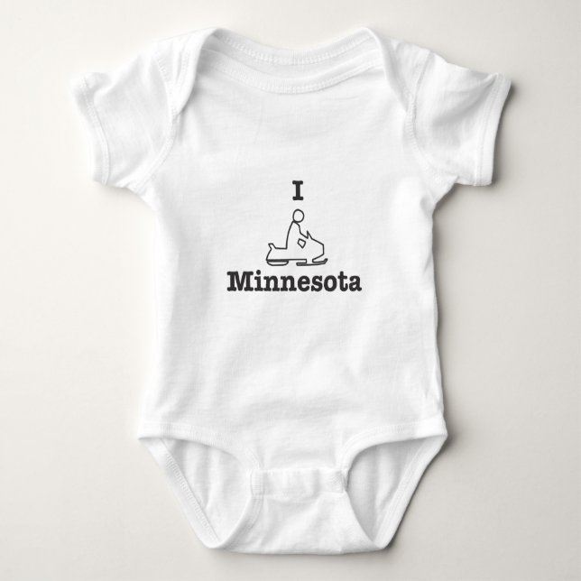 I Snowmobile Minnesota Baby Strampler (Vorderseite)