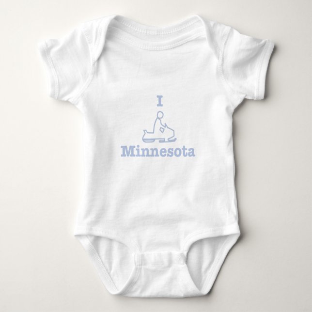 I Snowmobile Minnesota Baby Strampler (Vorderseite)