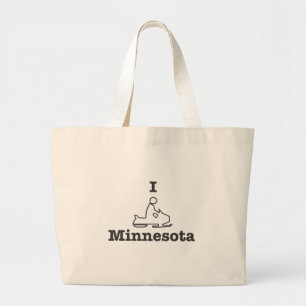 I Snowmobile Minnesota Jumbo Stoffbeutel