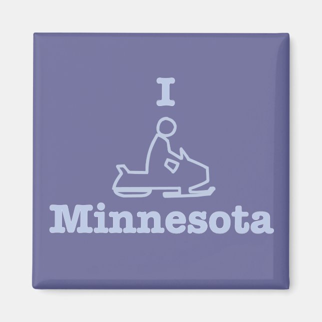 I Snowmobile Minnesota Magnet (Vorne)