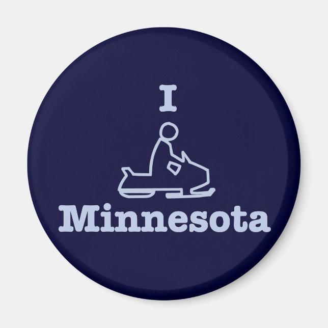 I Snowmobile Minnesota Magnet (Vorne)