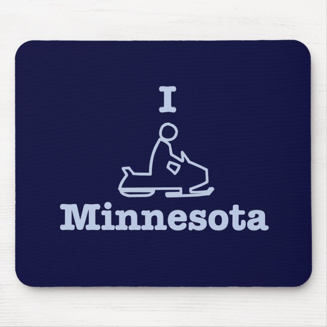 I Snowmobile Minnesota Mousepad (Vorne)