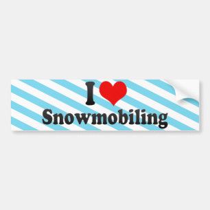 I Snowmobiling Liebe Autoaufkleber