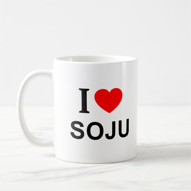I ❤️ SOJU I LIEBE SOJU I HEART SOJU KAFFEETASSE (Links)