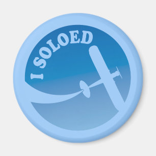 I Soloed u. Flugzeug-Grafik Magnet