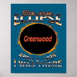 I Sonnenfinsternis Greenwood Indiana Da Poster