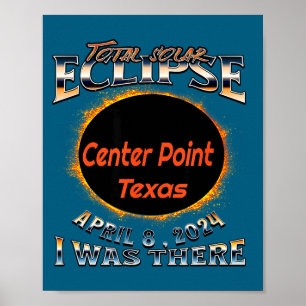 I Sonnenfinsternis Mittelpunkt Texas Poster