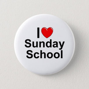 I Sonntagsschule der Liebe-(Herz) Button