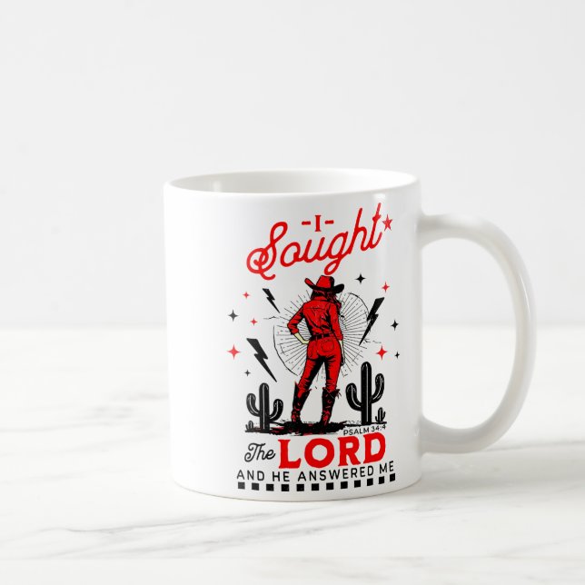 I Sought The Lord And He Answered Me  Kaffeetasse (Rechts)