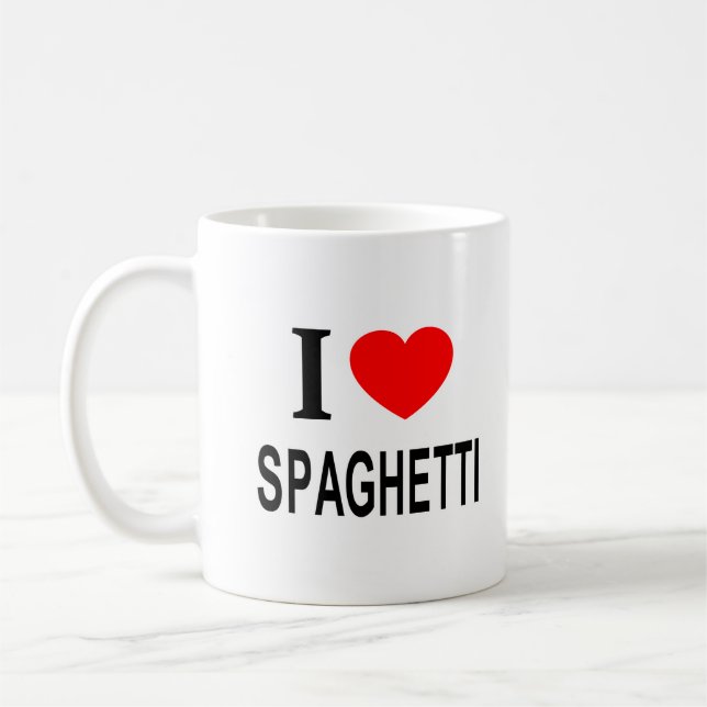 I ❤️ SPAGHETTI I LIEBE SPAGHETTI I HERZSPAGHETTI KAFFEETASSE (Links)