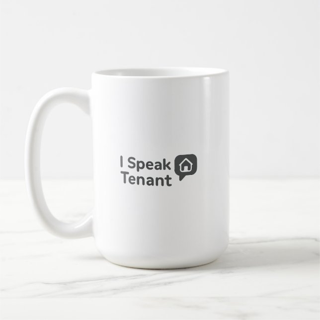 I Speak Tenant Premium Kaffeetasse (Links)