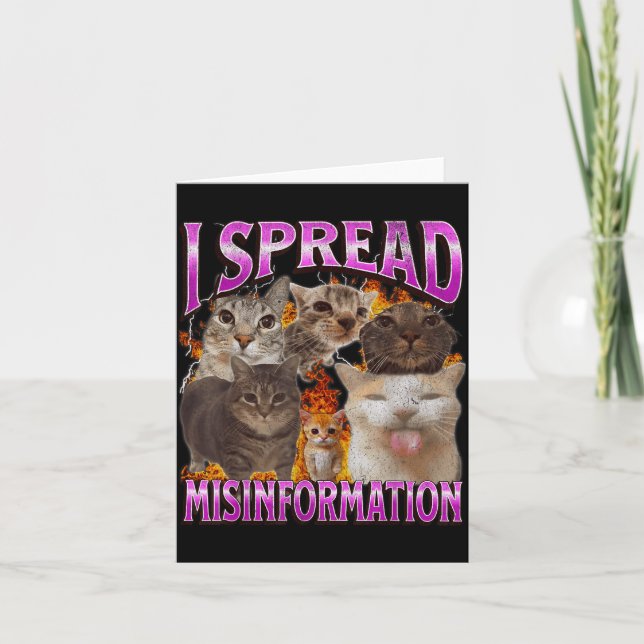 I Spread Misinformation Funny Cat Meme Bootleg Gra Karte (Vorderseite)
