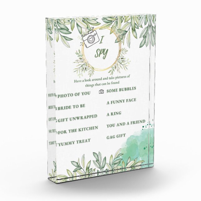I Spy Brautparty Game Fotoblock (Links)