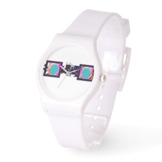 I Spy Glasses Dial White Silicone Armbanduhr