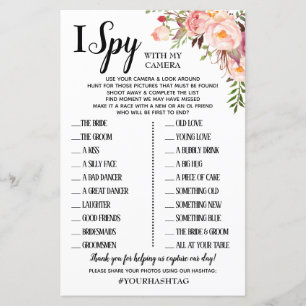 I Spy Hochzeitsempfang Englisch Spanisch