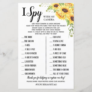 I Spy Hochzeitsempfang Englisch Spanisch