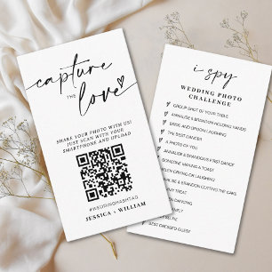 I Spy Wedding Game Capture the Liebe QR Code Begleitkarte