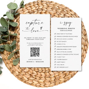 I Spy Wedding Game   Capture the Liebe QR Code Begleitkarte
