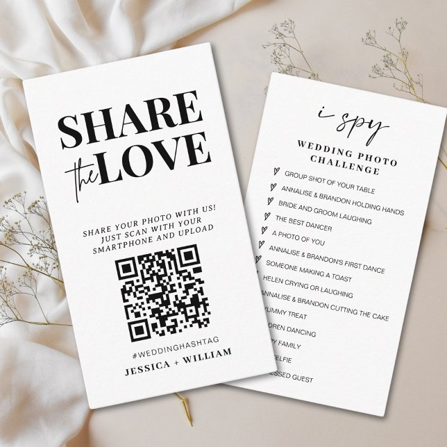 I Spy Wedding Game | Freigabe der Liebe QR Code Begleitkarte (Von Creator hochgeladen)
